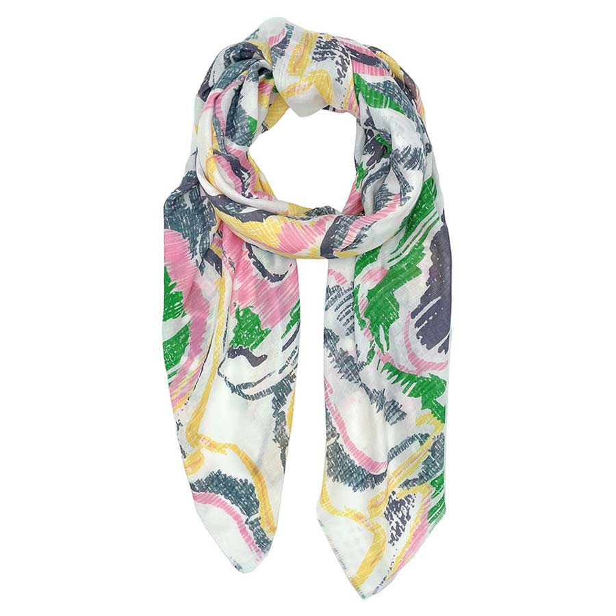 Abstract Printed Oblong Scarf