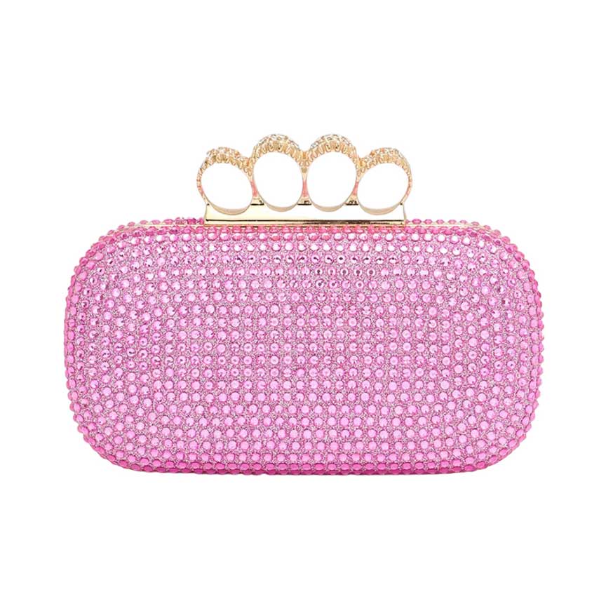 Bling Rectangle Evening Clutch Crossbody Bag by Madeline Love