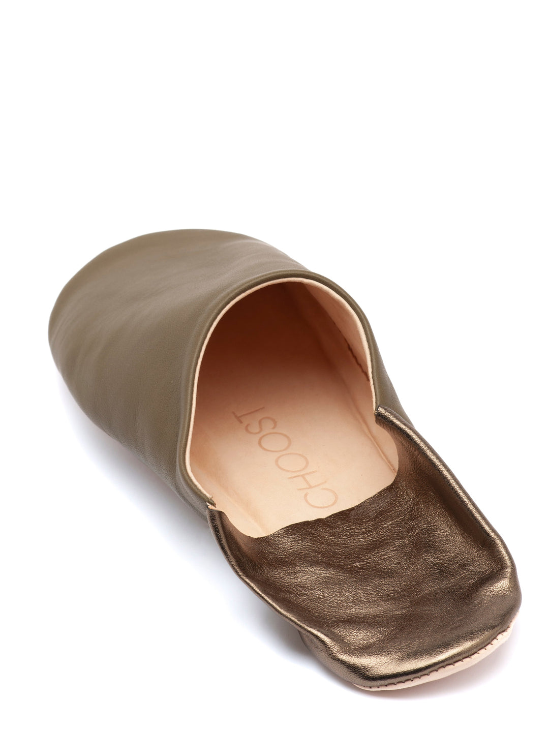 Platinum Moonlit - Leather Slippers by Faz