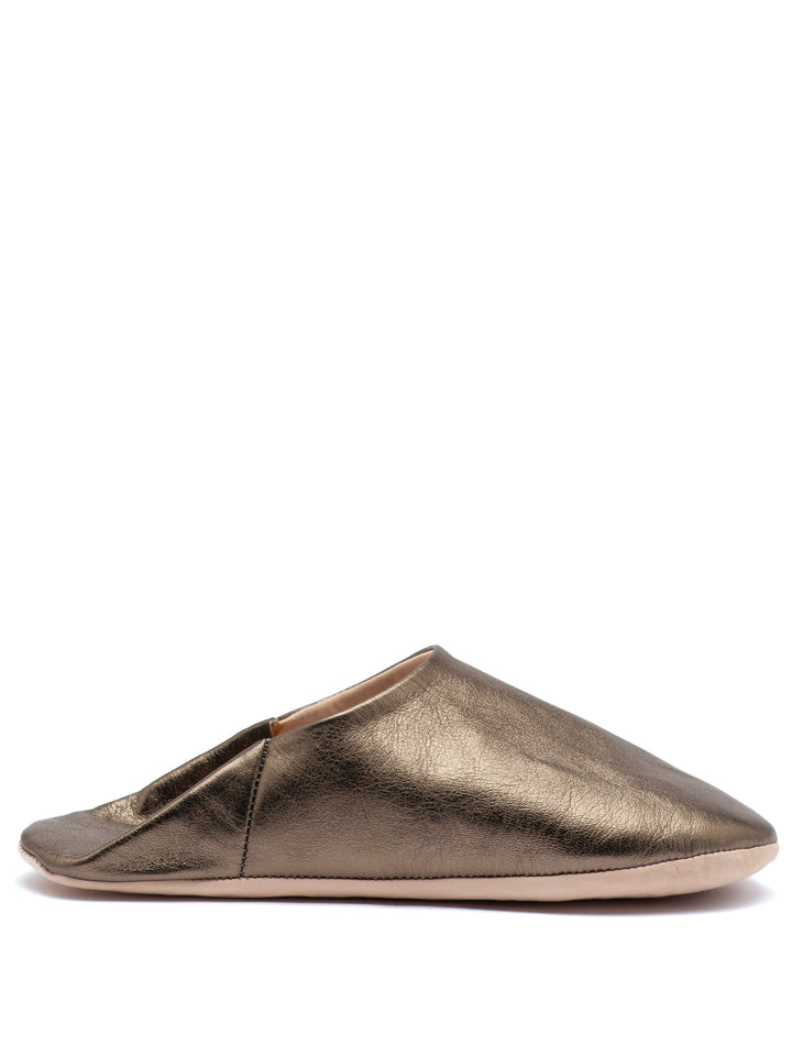 Platinum Moonlit - Leather Slippers by Faz