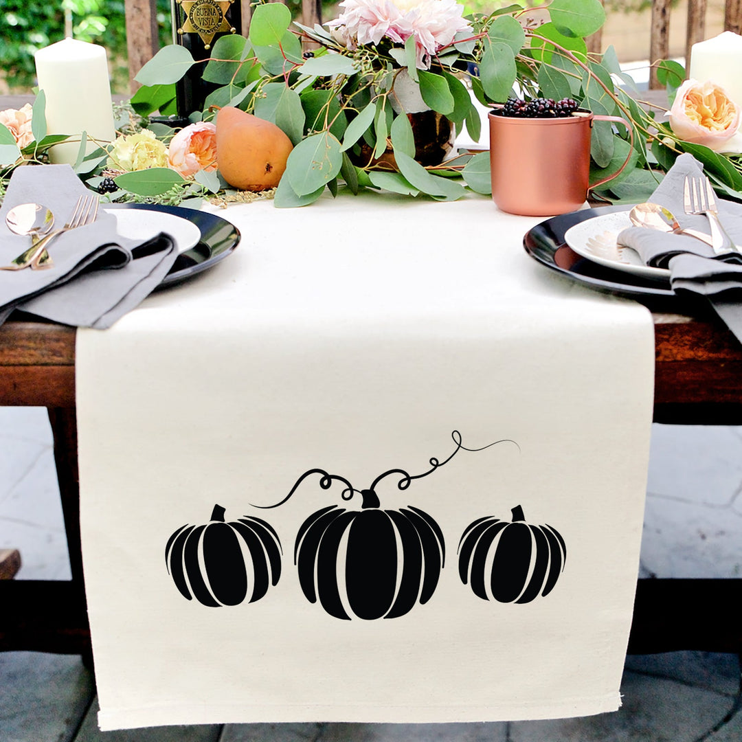 Pumpkin Cotton Canvas Table Runner by The Cotton & Canvas Co.