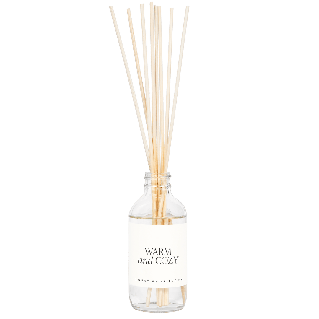 Warm and Cozy Clear Reed Diffuser by Sweet Water Decor