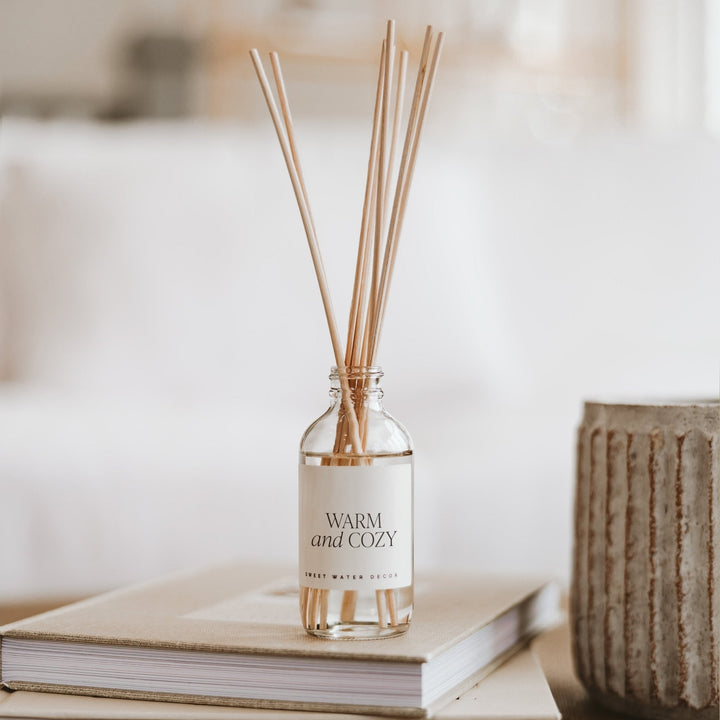 Warm and Cozy Clear Reed Diffuser by Sweet Water Decor