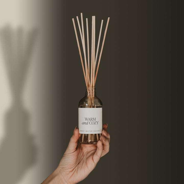 Warm and Cozy Clear Reed Diffuser by Sweet Water Decor