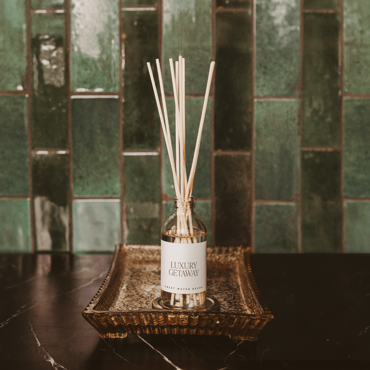 Luxury Getaway Clear Reed Diffuser by Sweet Water Decor