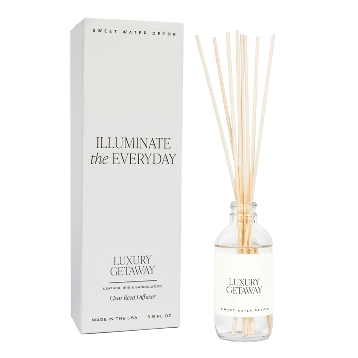 Luxury Getaway Clear Reed Diffuser by Sweet Water Decor