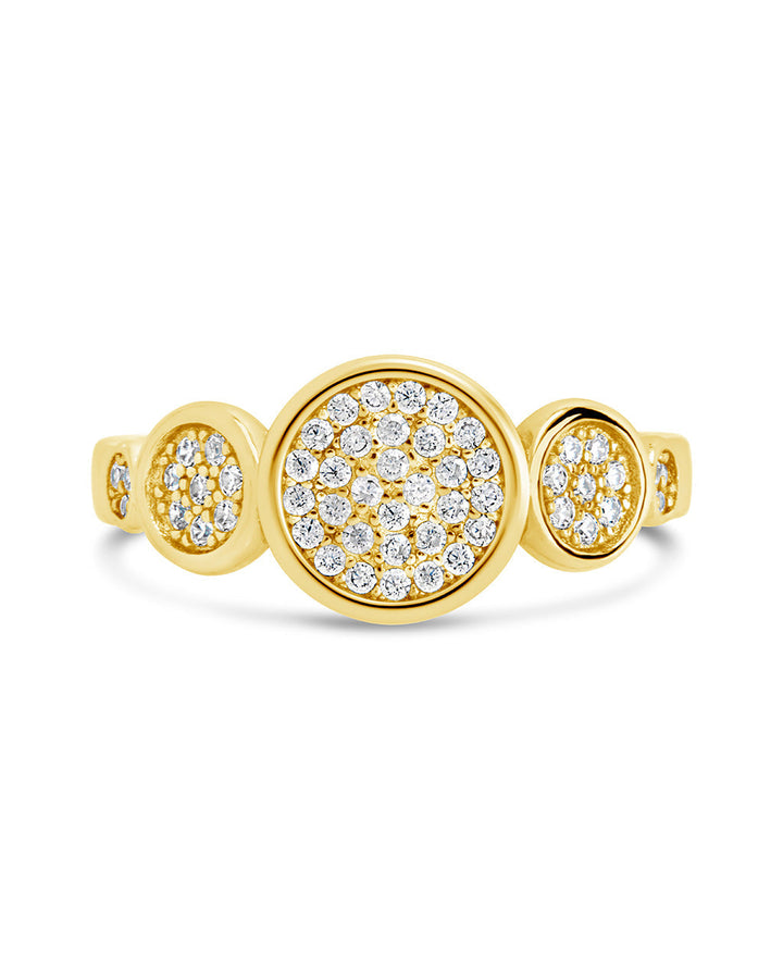 Amy CZ Studded Disk Ring by Sterling Forever