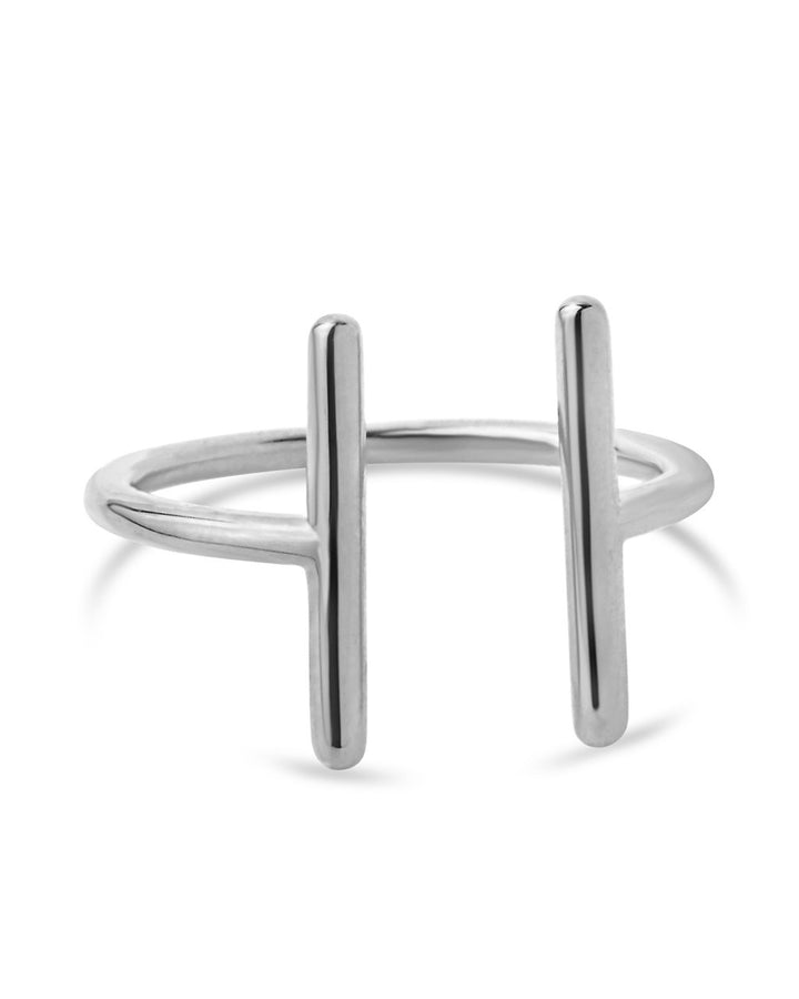 Sterling Silver Parallel Bar Ring by Sterling Forever