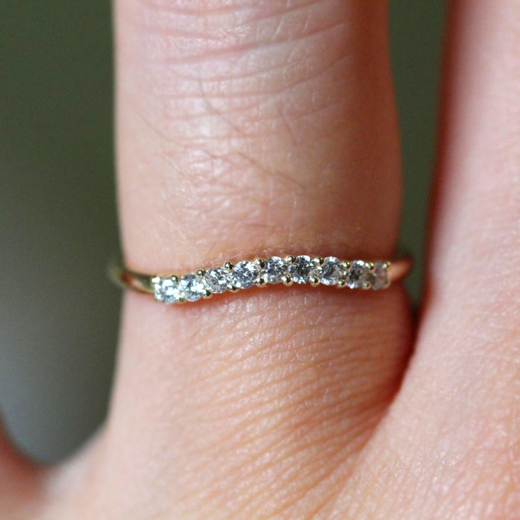 Diamond Wedding Band Sets in 14k Gold by VicStonenNYC Fine Jewelry