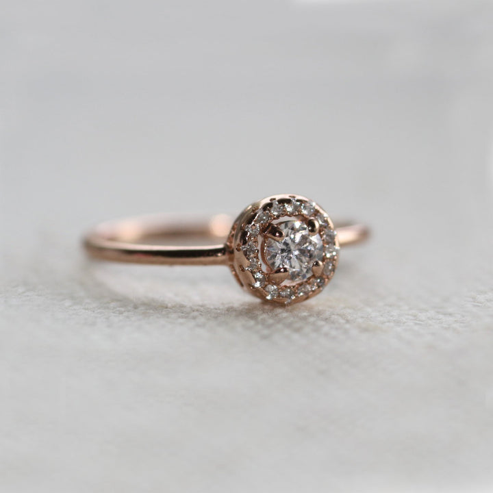 Halo Diamond Engagement Ring by VicStonenNYC Fine Jewelry