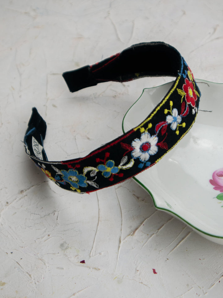 Rebecca Embroidered Headband by Ash & Rose