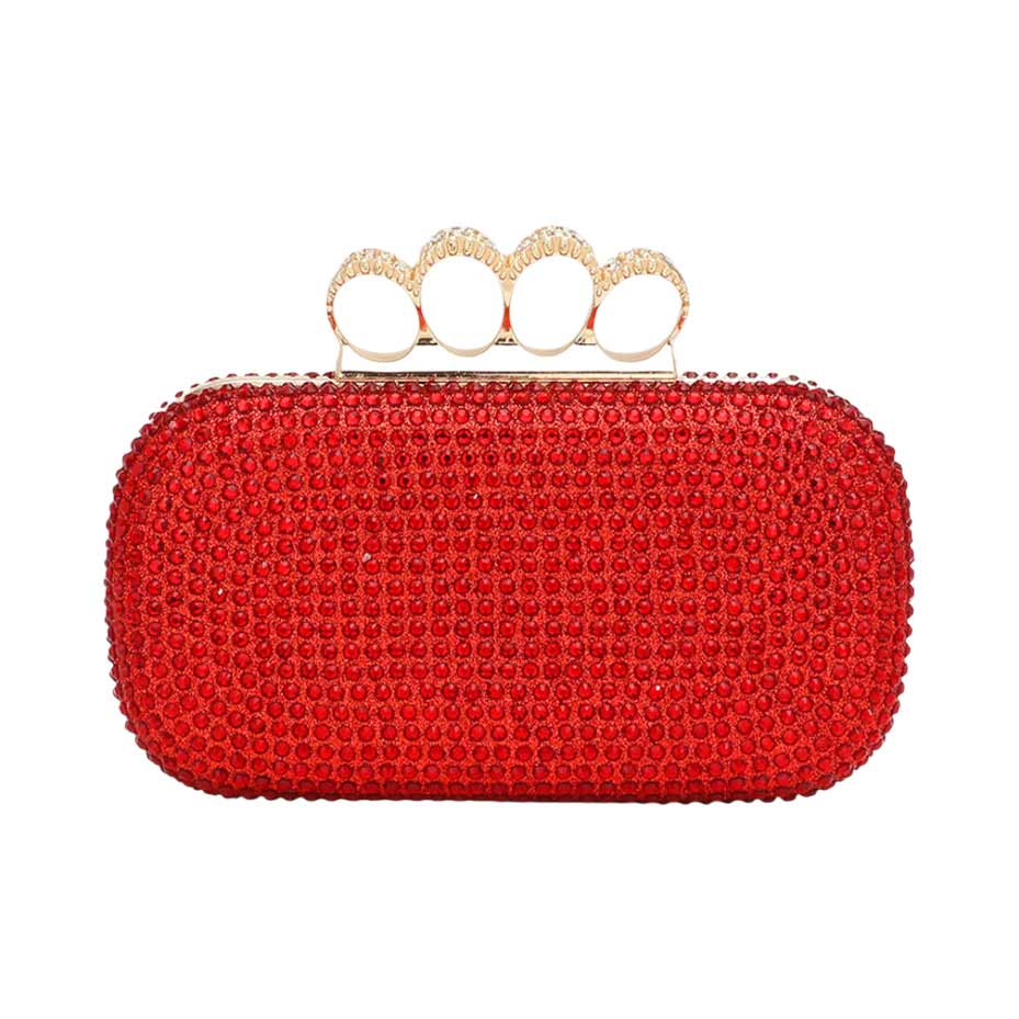 Bling Rectangle Evening Clutch Crossbody Bag by Madeline Love