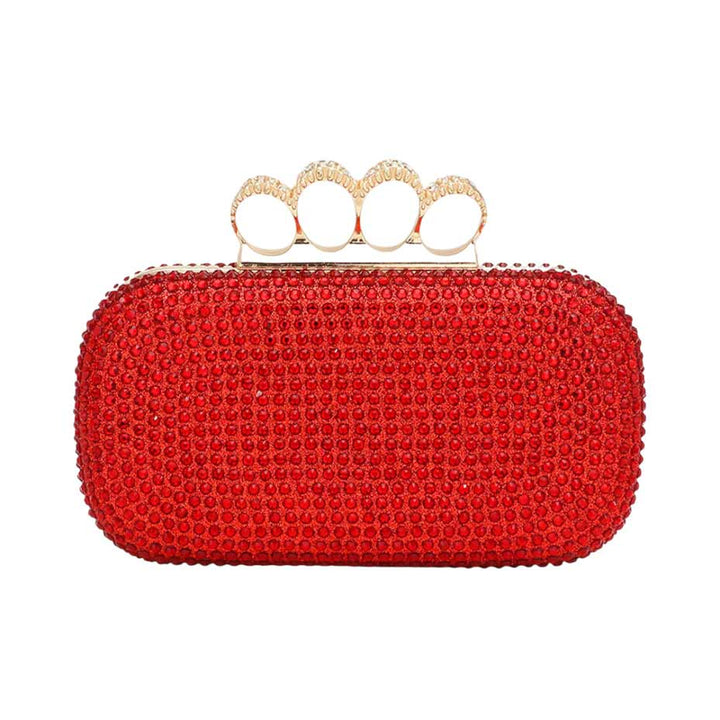 Bling Rectangle Evening Clutch Crossbody Bag by Madeline Love