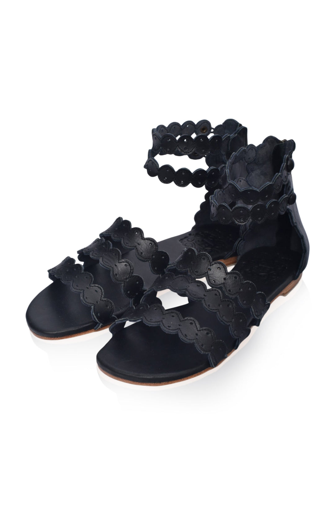 Rimini Boho Leather Sandals by ELF