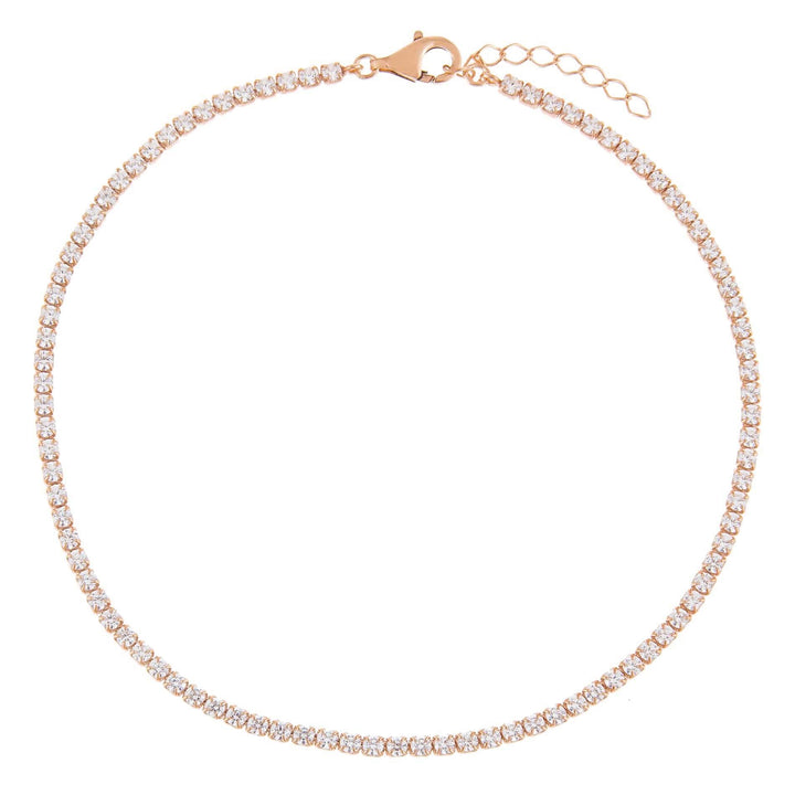 Thin Tennis Anklet by By Adina Eden