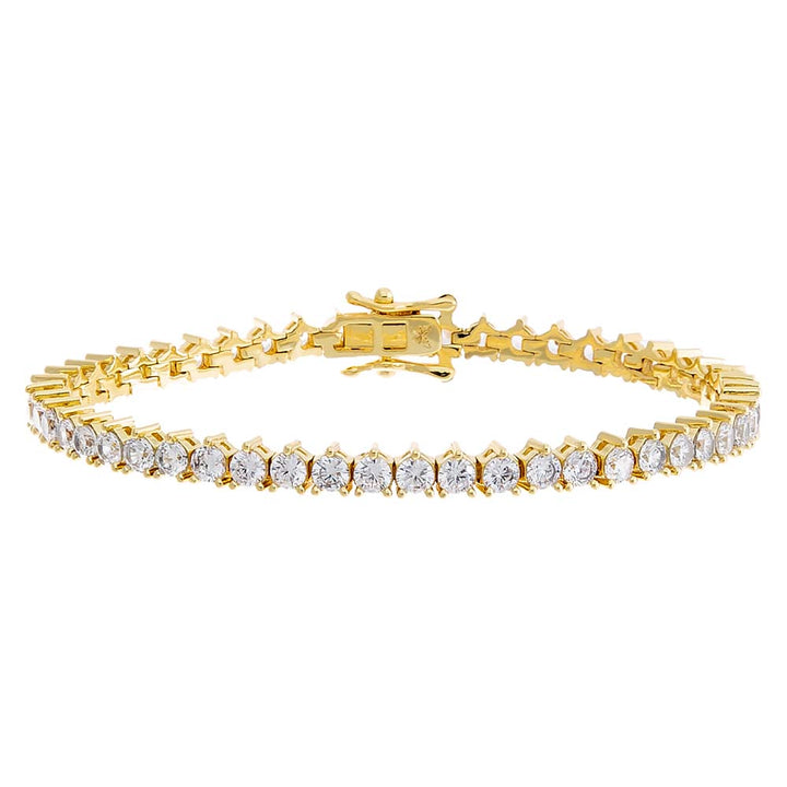 Thin Three Prong Tennis Bracelet by By Adina Eden