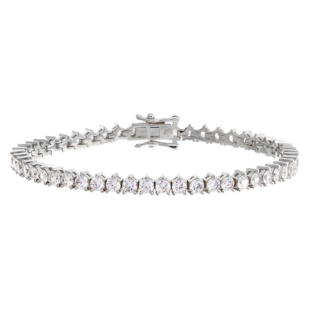 Thin Three Prong Tennis Bracelet by By Adina Eden