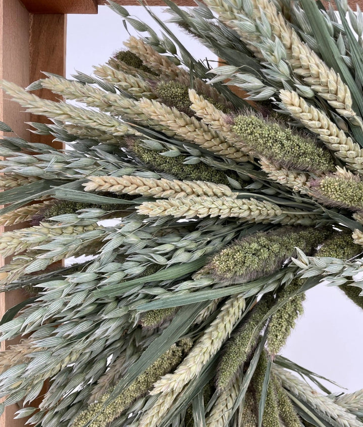 Mixed Green Grains Wreath by Andaluca Home