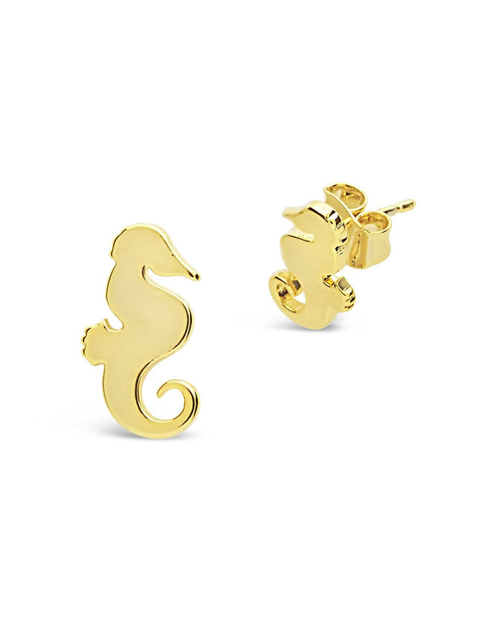 Sterling Silver Seahorse Studs by Sterling Forever