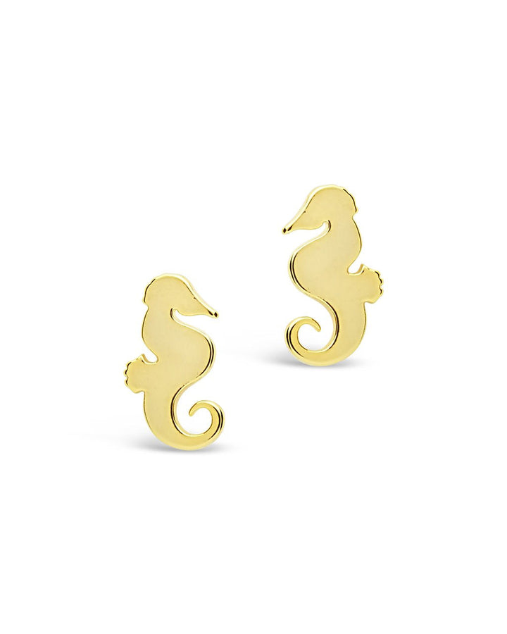 Sterling Silver Seahorse Studs by Sterling Forever