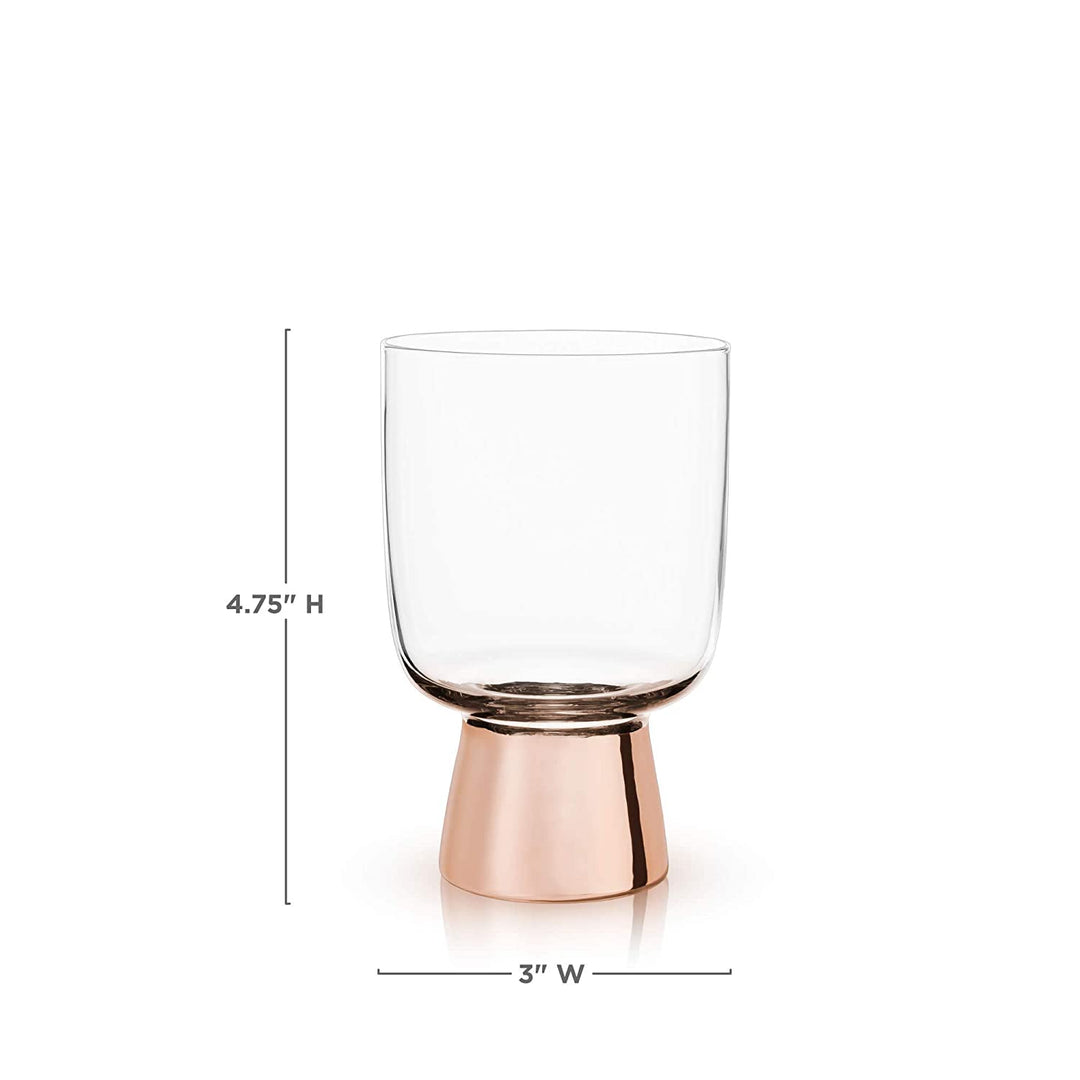 Set of 2 Raye Copper Footed Cocktail Tumblers in Gift Box | Gift for Her by The Bullish Store