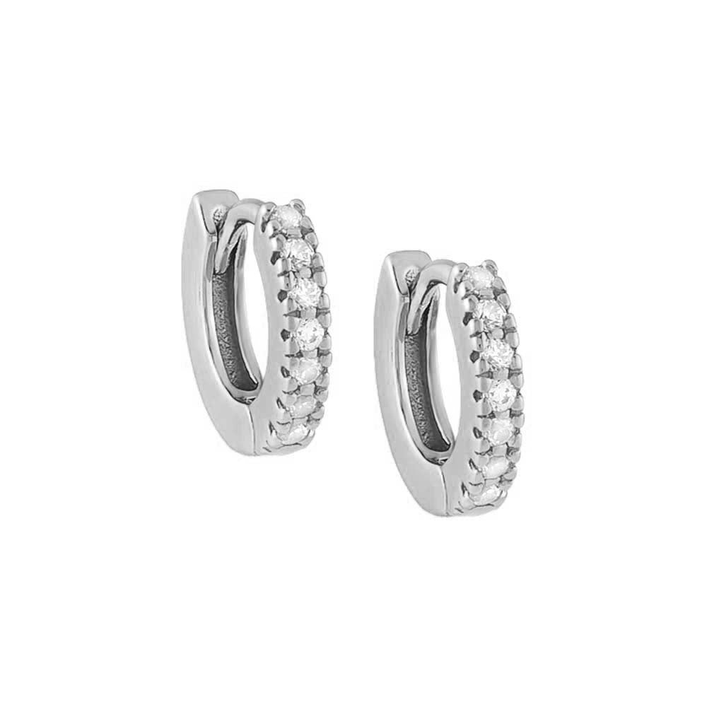 CZ Mini Huggie Earring by By Adina Eden