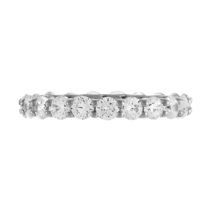 Round CZ Eternity Band by By Adina Eden