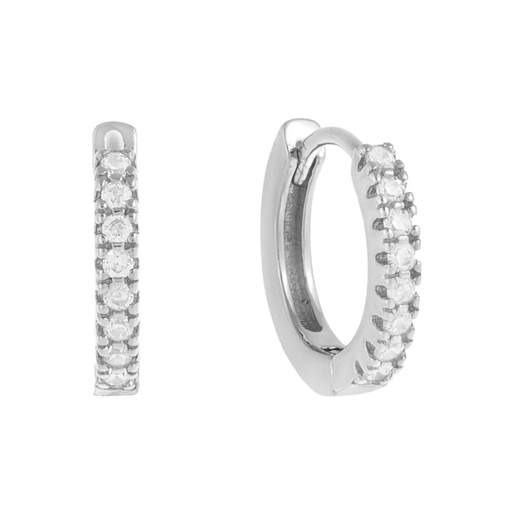 CZ Mini Huggie Earring by By Adina Eden