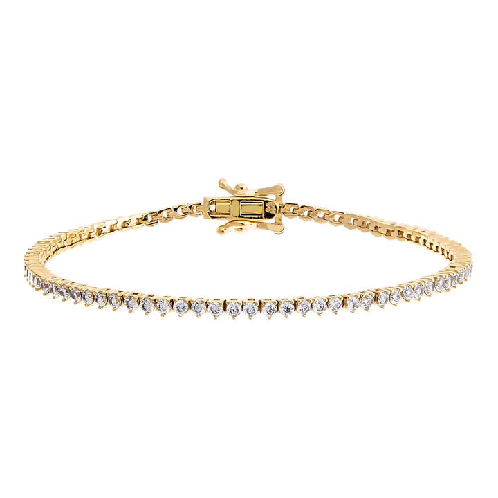 Thin Three Prong Tennis Bracelet by By Adina Eden