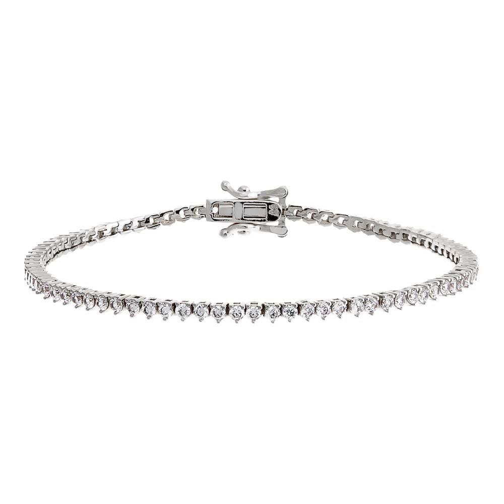 Thin Three Prong Tennis Bracelet by By Adina Eden