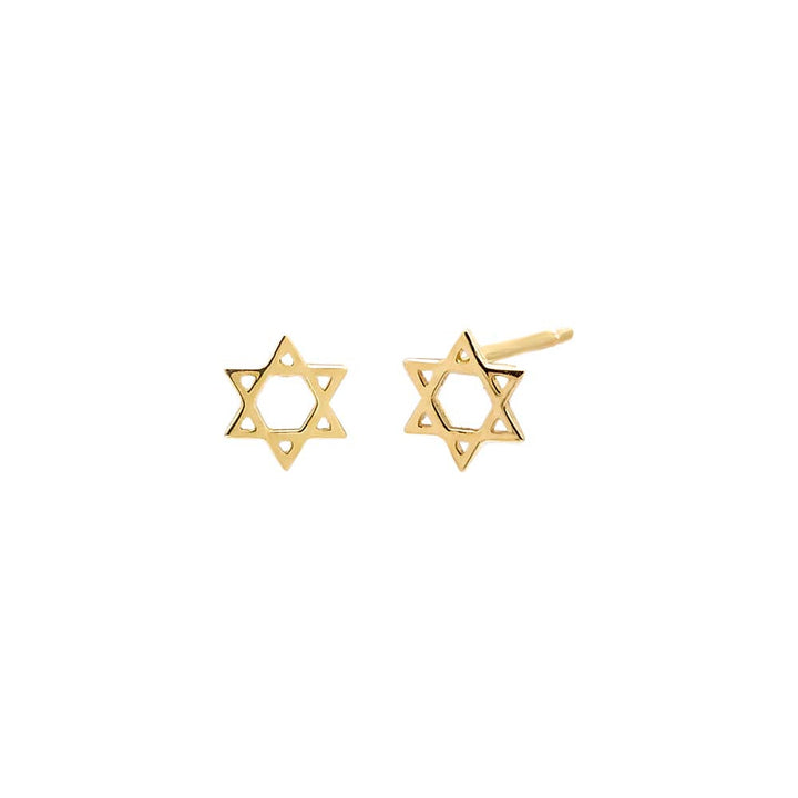 Solid Mini Star of David Stud Earring 14K by By Adina Eden