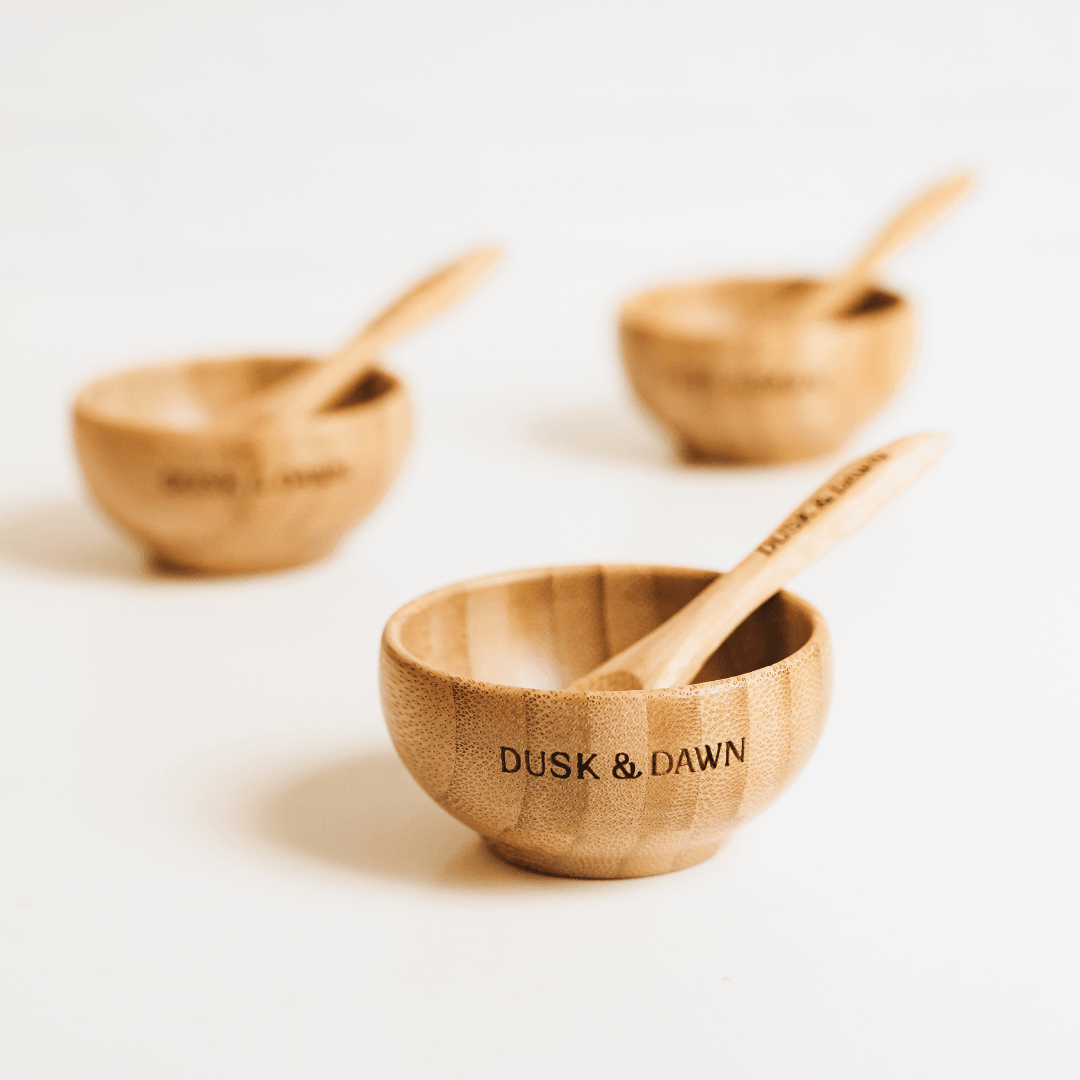 Bamboo Mixing Bowl & Spoon Set by Giften Market