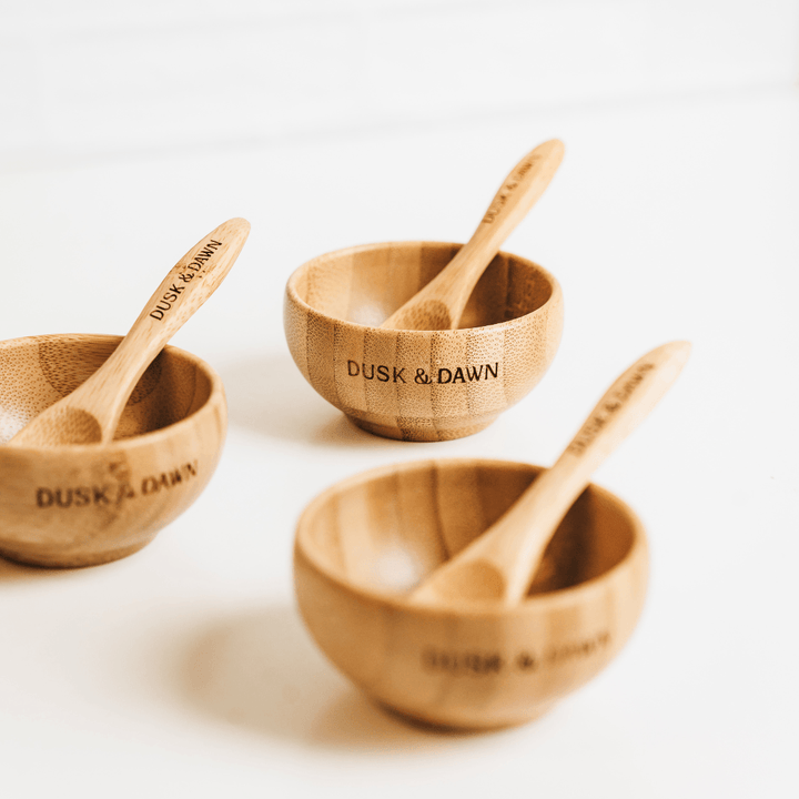 Bamboo Mixing Bowl & Spoon Set by Giften Market