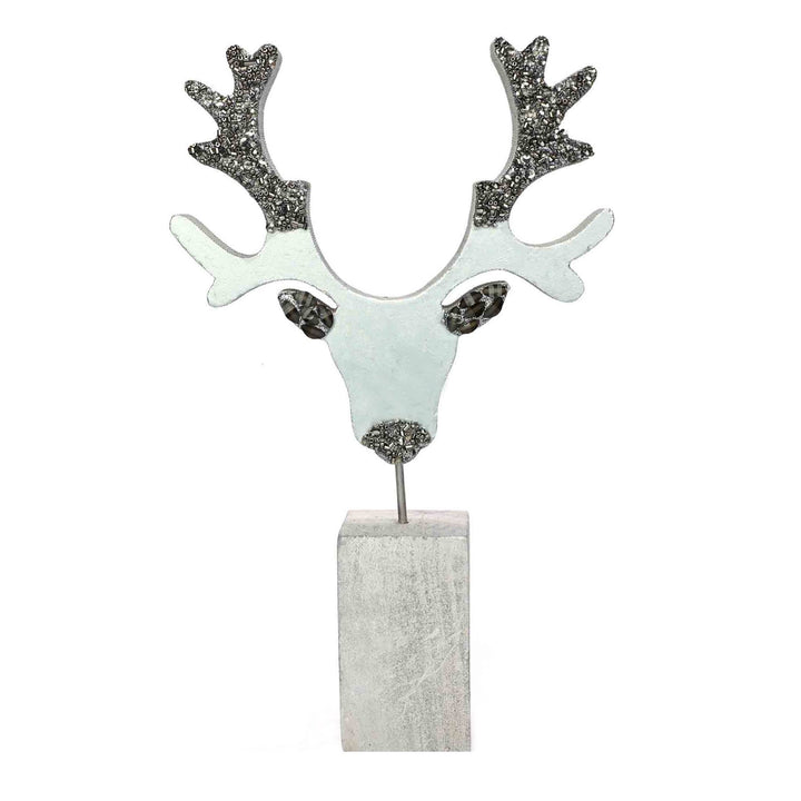 Oh Deer! Beaded Christmas | Winter Table Decor in Silver by Trunkin