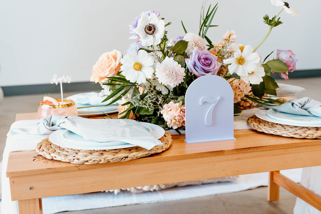 Acrylic Arch Table Number by The Cotton & Canvas Co.