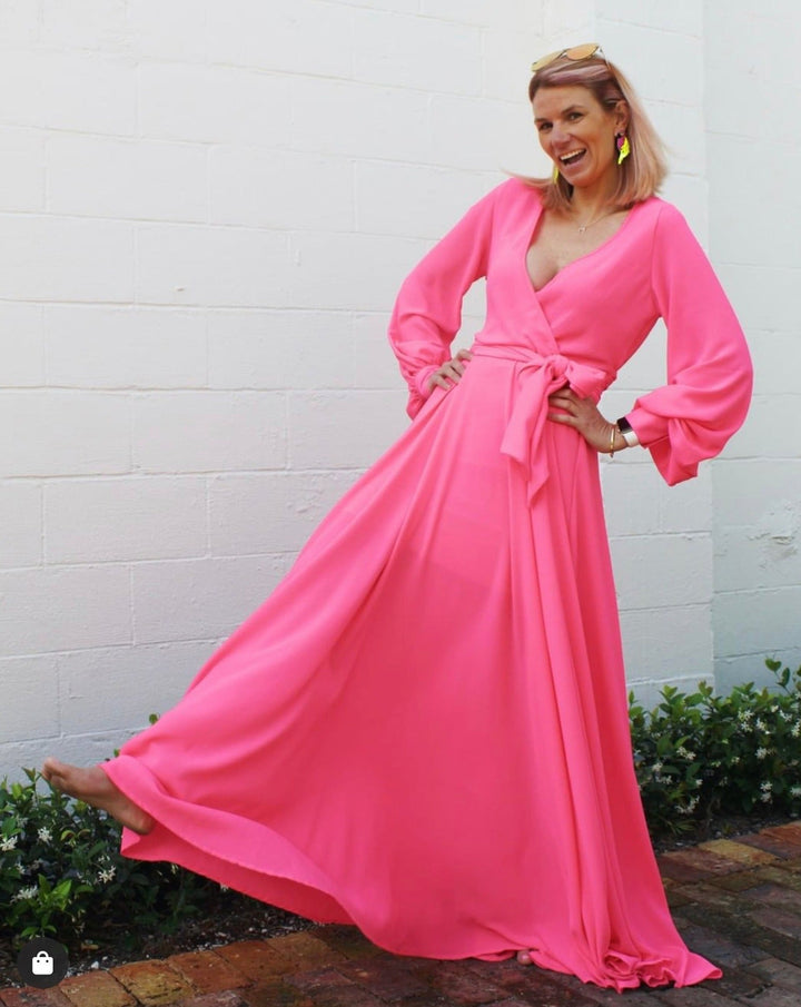 LilyPad Maxi Dress - Neon Pink by Meghan Fabulous