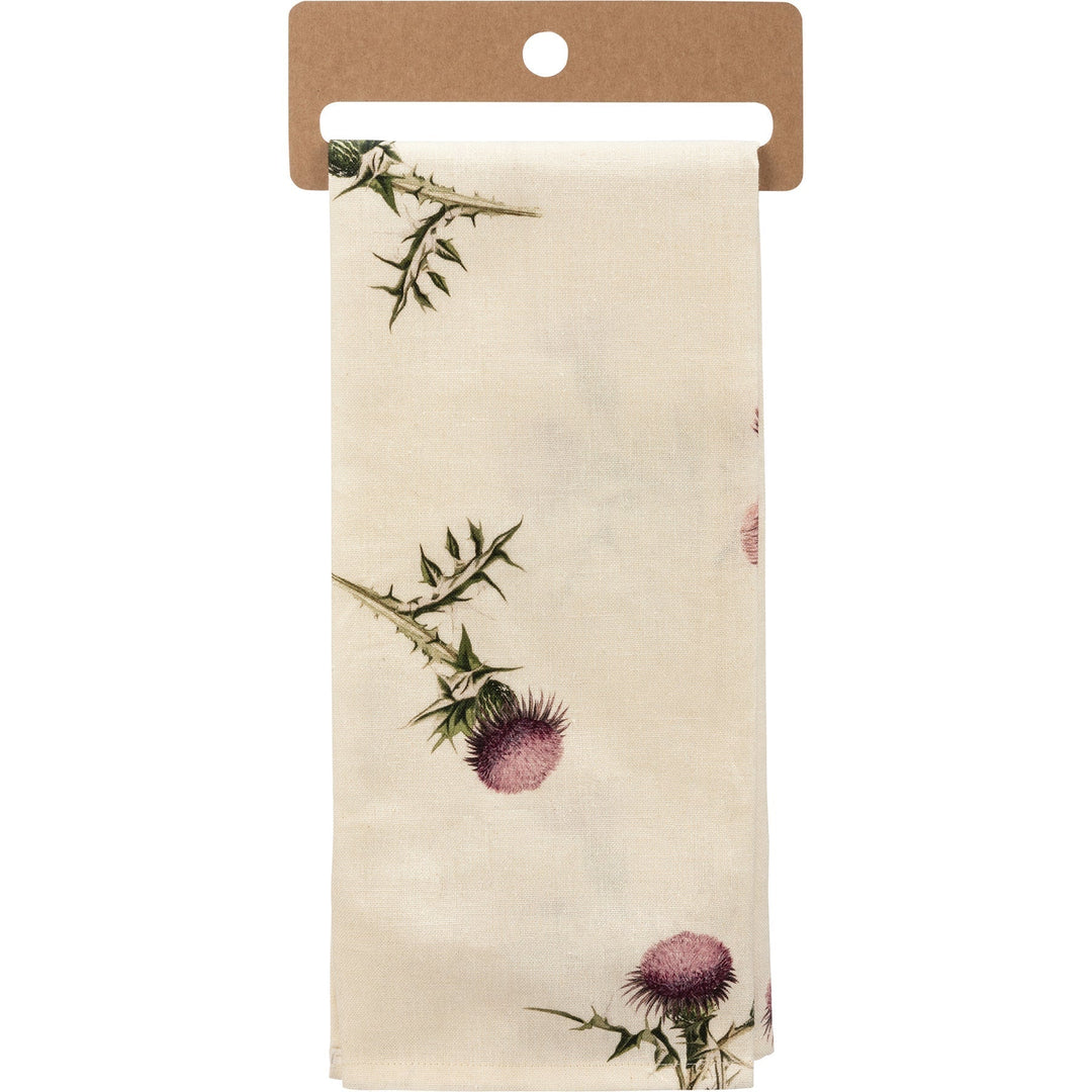 Thistle Be A Beautiful Day Punny Dish Cloth Towel | Cotten Linen Novelty Tea Towel | Cute Kitchen Hand Towel | 18" x 28" by The Bullish Store