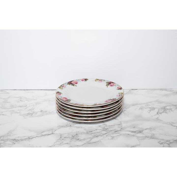 Limited Edition: Vintage Bloom Dessert Plate Set by Tuxton Home