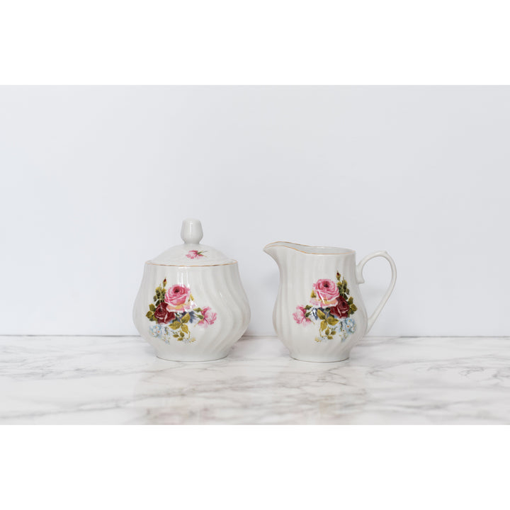 Limited Edition: Vintage Bloom Sugar & Creamer Set by Tuxton Home