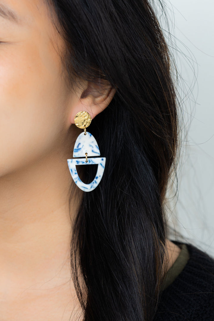 Athena Earrings- Greek Goddess Blue by Spiffy & Splendid