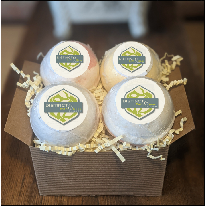 Bath Bomb 4 Pack Gift Sets by Distinct Bath & Body