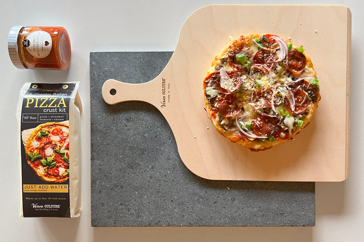 Lava Stone and Pizza Peel Set by Verve Culture