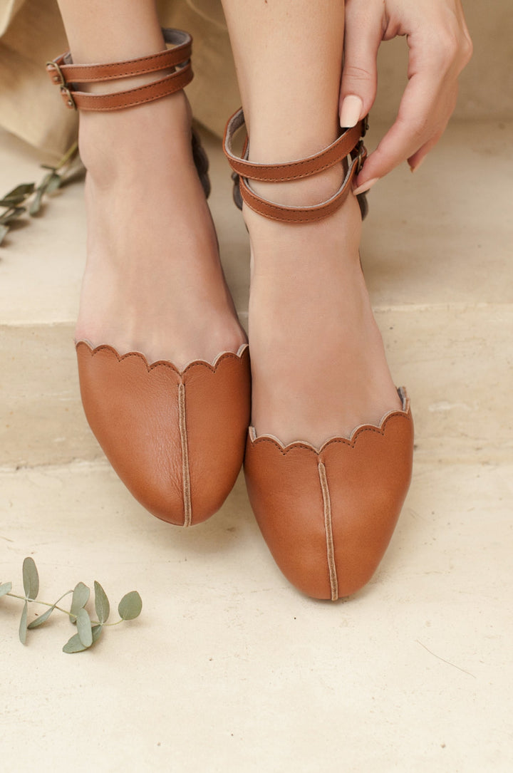 Venus Leather Flats by ELF