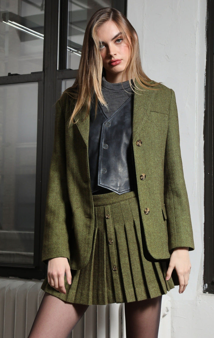 Stormi Blazer, Leaf Herringbone by Walter Baker