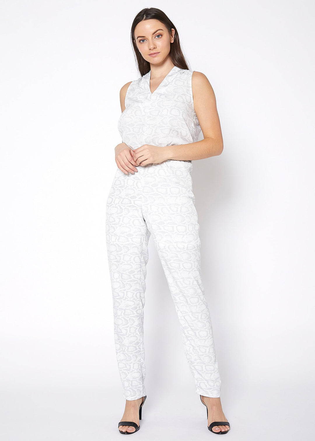 Women's Light Formal Sleeveless V-Neck Jumpsuit