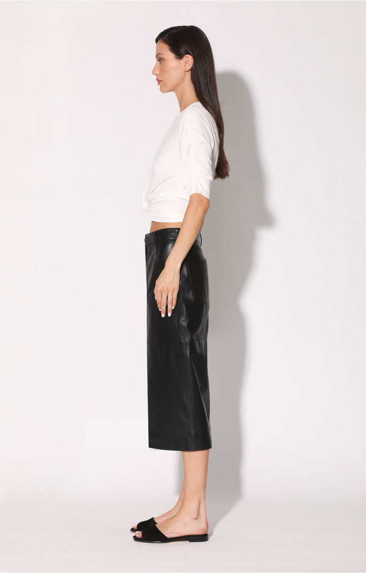 Selene Skirt, Black - Leather by Walter Baker