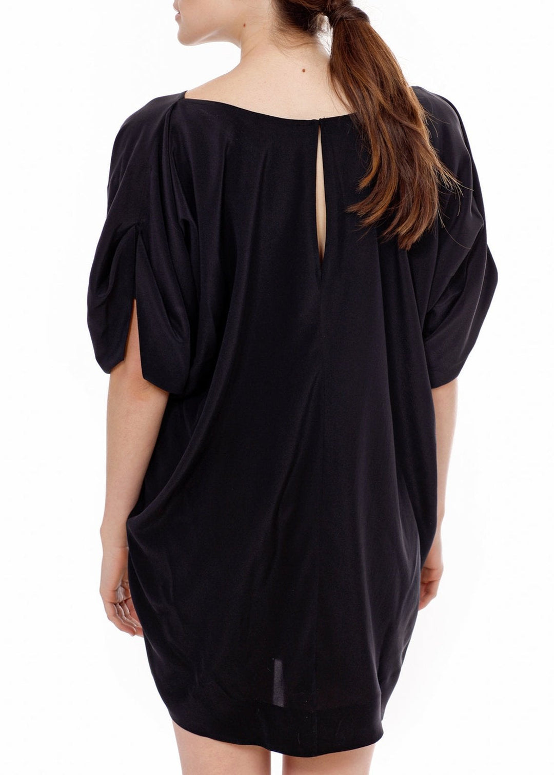 Women's 100% Silk Wide V Neck Dress by Shop at Konus