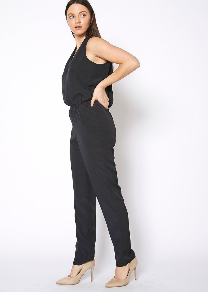 Women's Light Formal Sleeveless V-Neck Jumpsuit