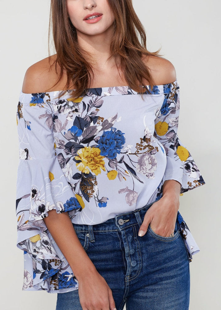 Women's Bell Sleeve Off The Shoulder Top