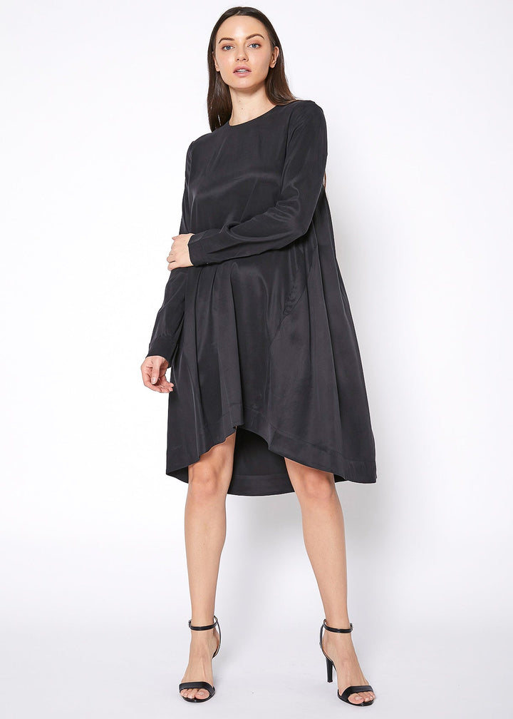 Women's Basic Long Sleeve Crew Neck Dress by Shop at Konus